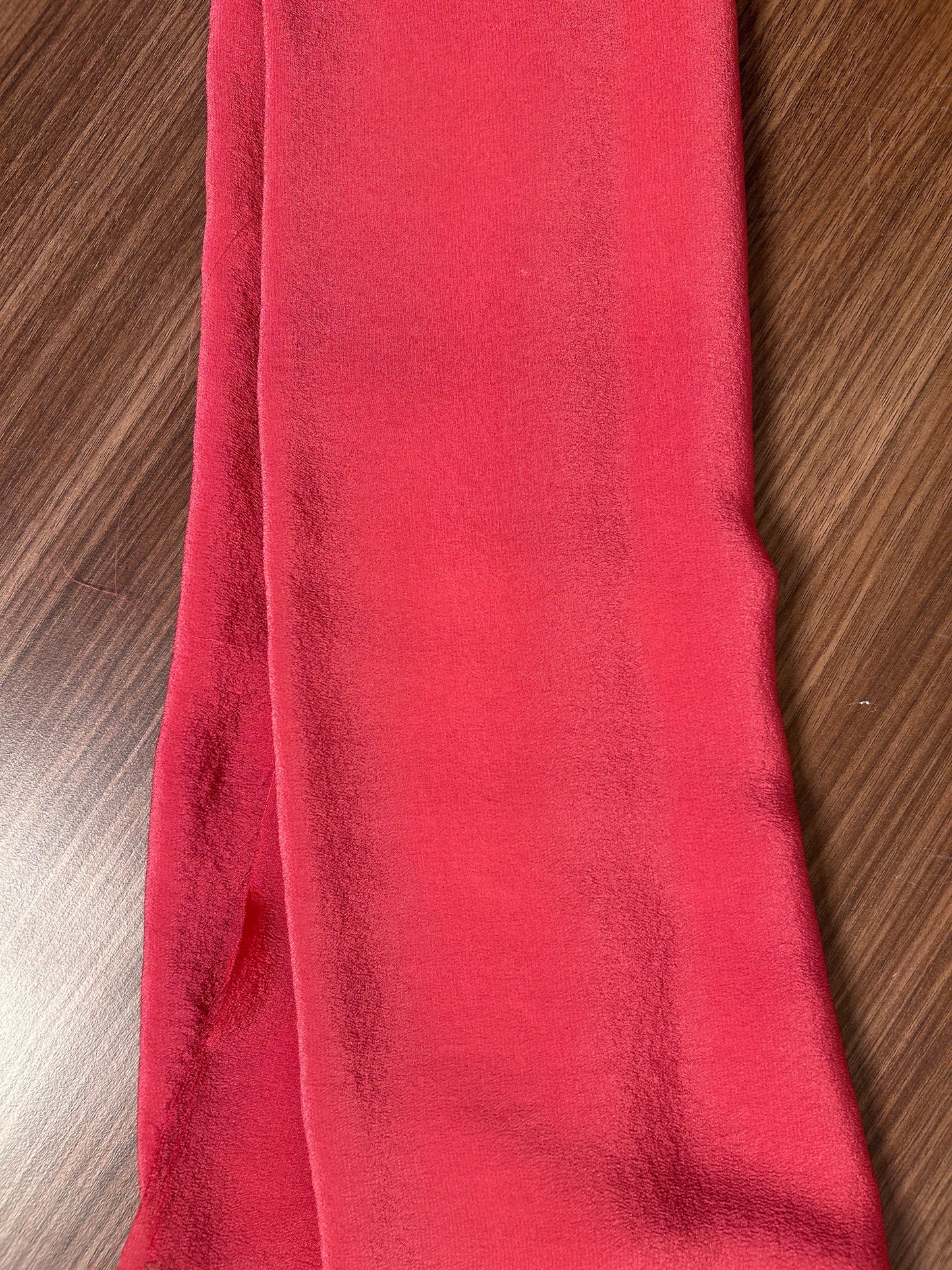Red and white Crepe Saree