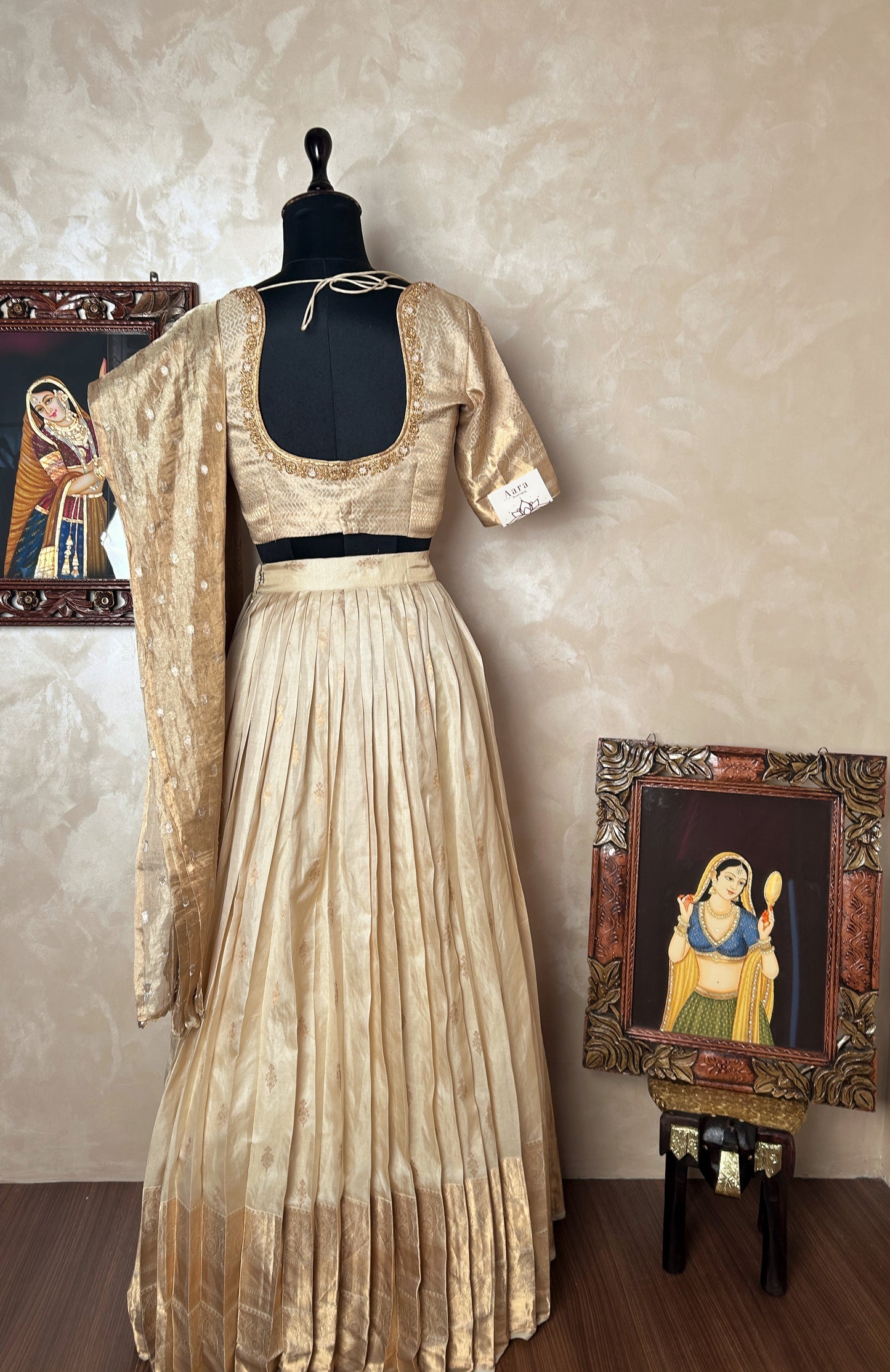 Kanjivaram silk lehenga voni set