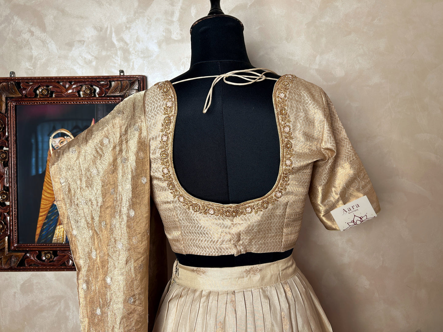 Kanjivaram silk lehenga voni set