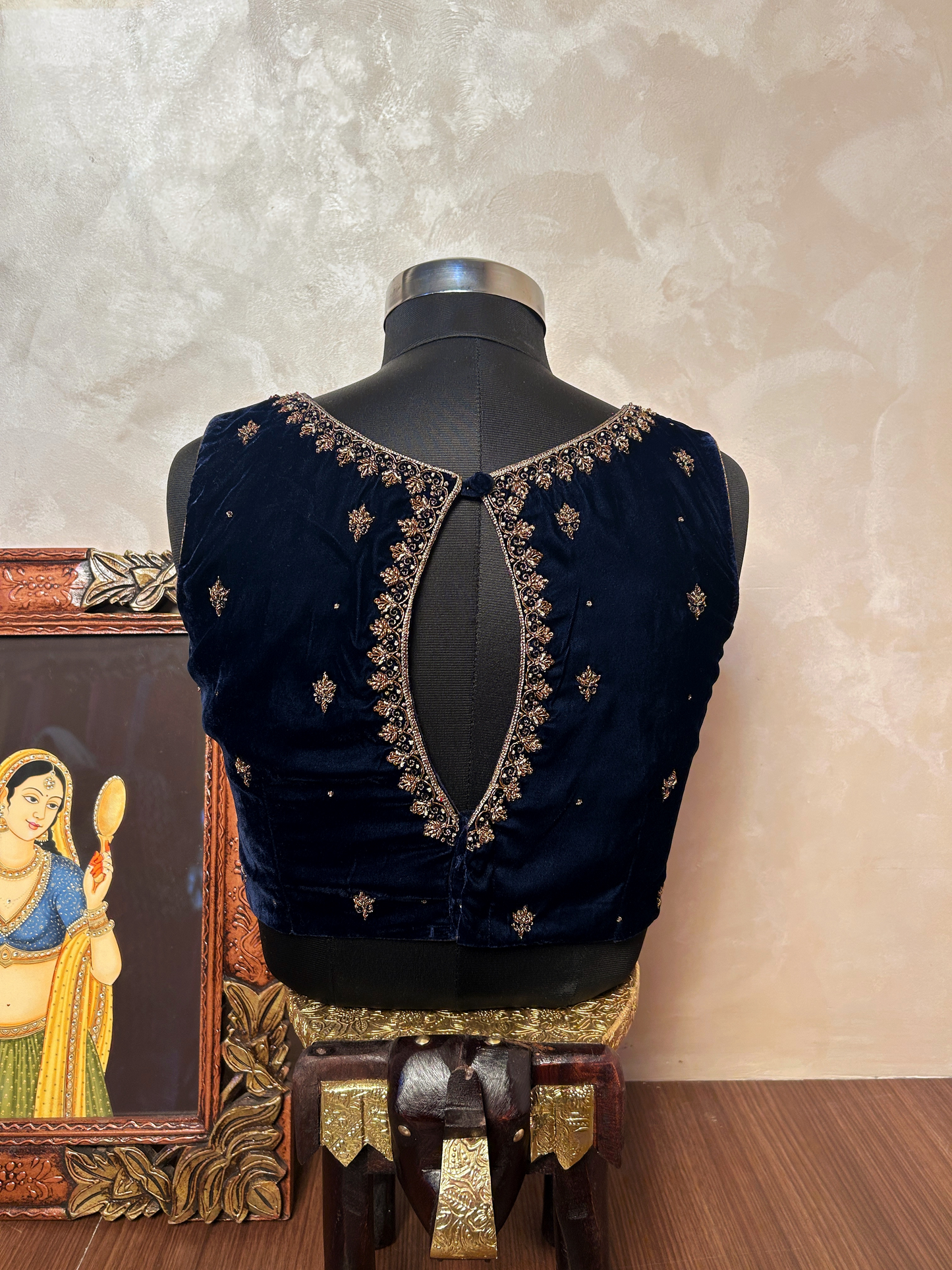 Sleeveless Velvet Blouse
