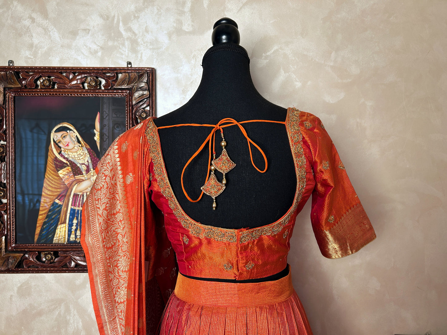 Kanjivaram silk lehenga voni set